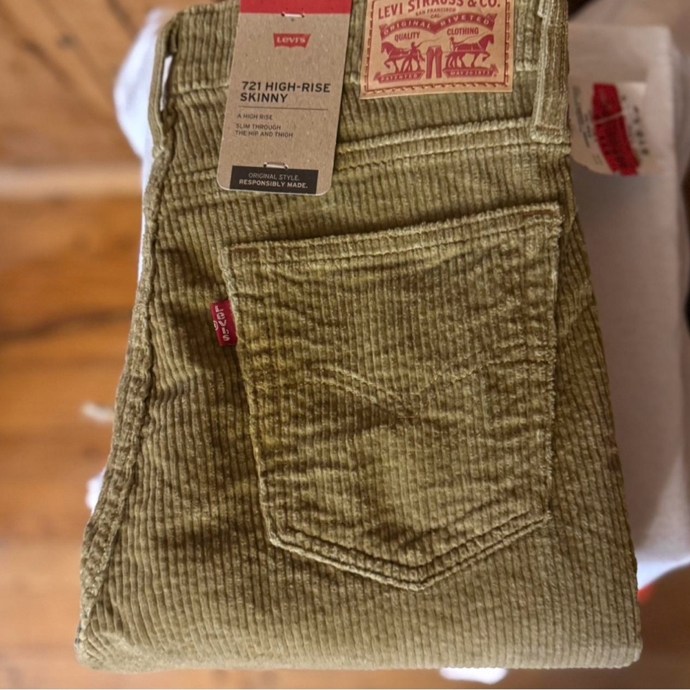 Levis Mens Corduroy Pants 28x30 Irregular Brown/Tan - Picture 4 of 7